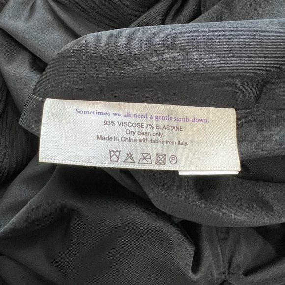 MM Lafleur New York Black Pleated Jersey Wrap Devlin Midi Dress Black Size 10 - Picture 8 of 9